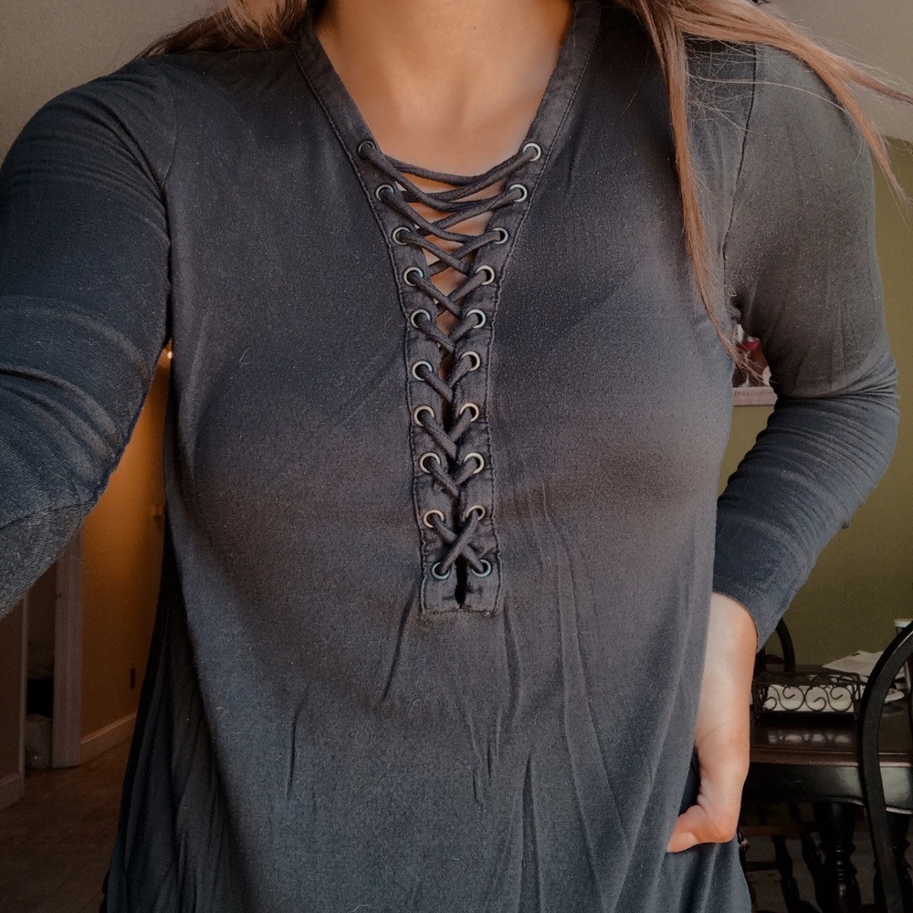 super comfy, cross neck top from american eagle